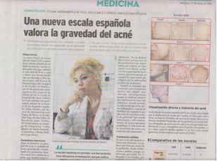 Aurora Guerra en Diario Médico sobre la escala de gravedad del acné