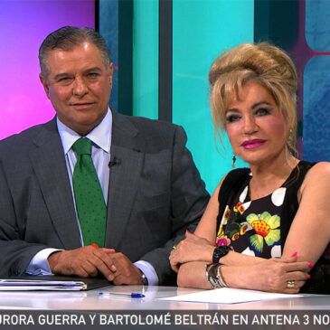 Aurora Guerra con Bartolomé Beltrán en Antena 3 NOVA