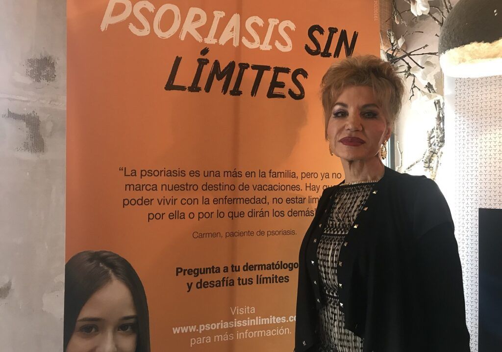 Dra. Aurora Guerra en una campaña sobre psoriasis